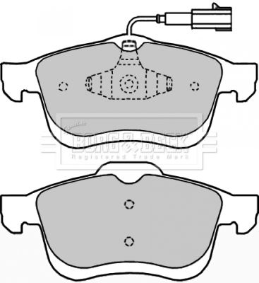 BORG & BECK Комплект тормозных колодок, дисковый тормоз BBP2250